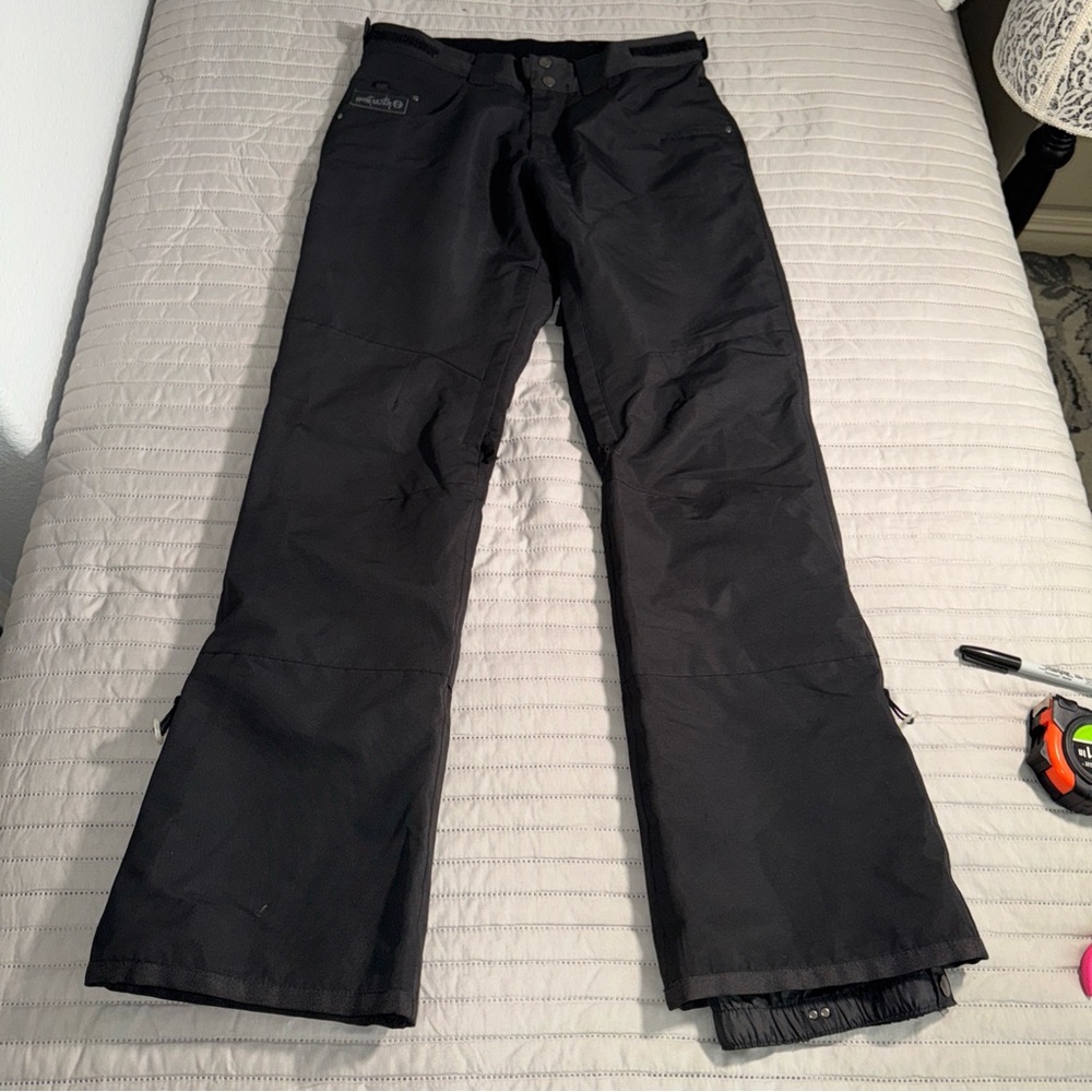 Planet earth adult unisex ski/snow black pants weatherproof size small